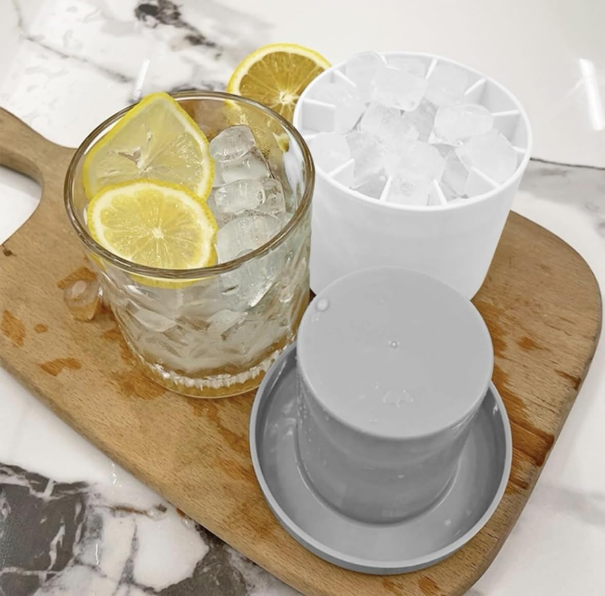 Cylinder Silicone Mini Ice Cube Mold, 3D Silicone Ice Cubes Tray Holds Ice Cubes